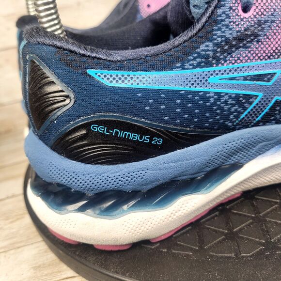 Asics Gel Nimbus 23 Women's Size 7 Blue Purple Athletic Running Shoes - Picture 2 of 13